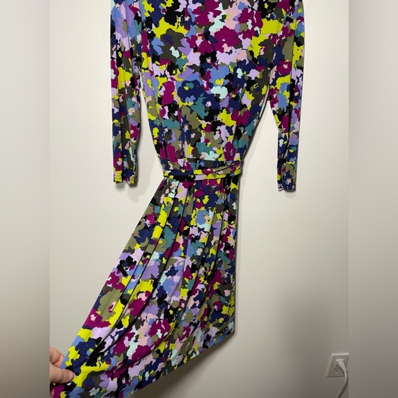 Liz Claiborne colorful patches v neck day dress size us 6 - Picture 7 of 8